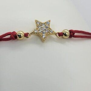 Adjustable 925 Sterling Silver Star Bracelet – Minimalist Celestial Design